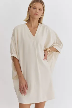 Half Sleeve Mini Dress {Ivory}