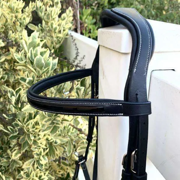 Halter Ego® -  Anatomical Black Leather Figure 8 Bridle