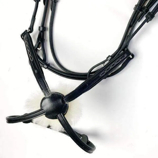 Halter Ego® -  Anatomical Black Leather Figure 8 Bridle