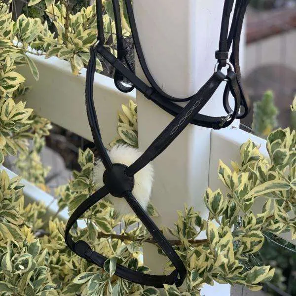 Halter Ego® -  Anatomical Black Leather Figure 8 Bridle