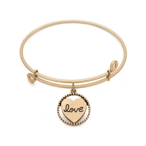Heart, Bangle Antique Gold Color Finish