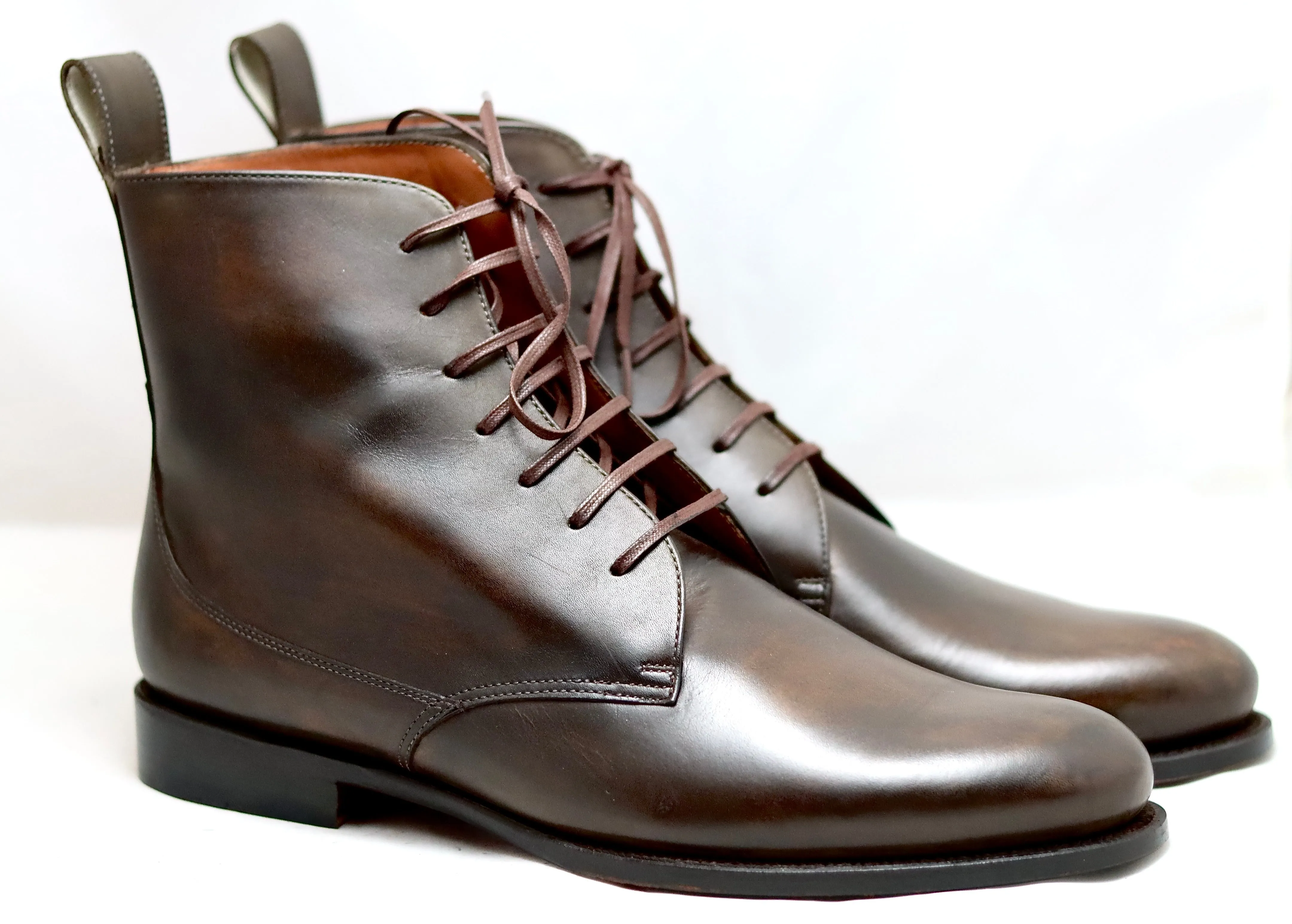 Heel cap derby Boot  | Dark walnut  | calf