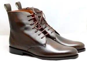 Heel cap derby Boot  | Dark walnut  | calf