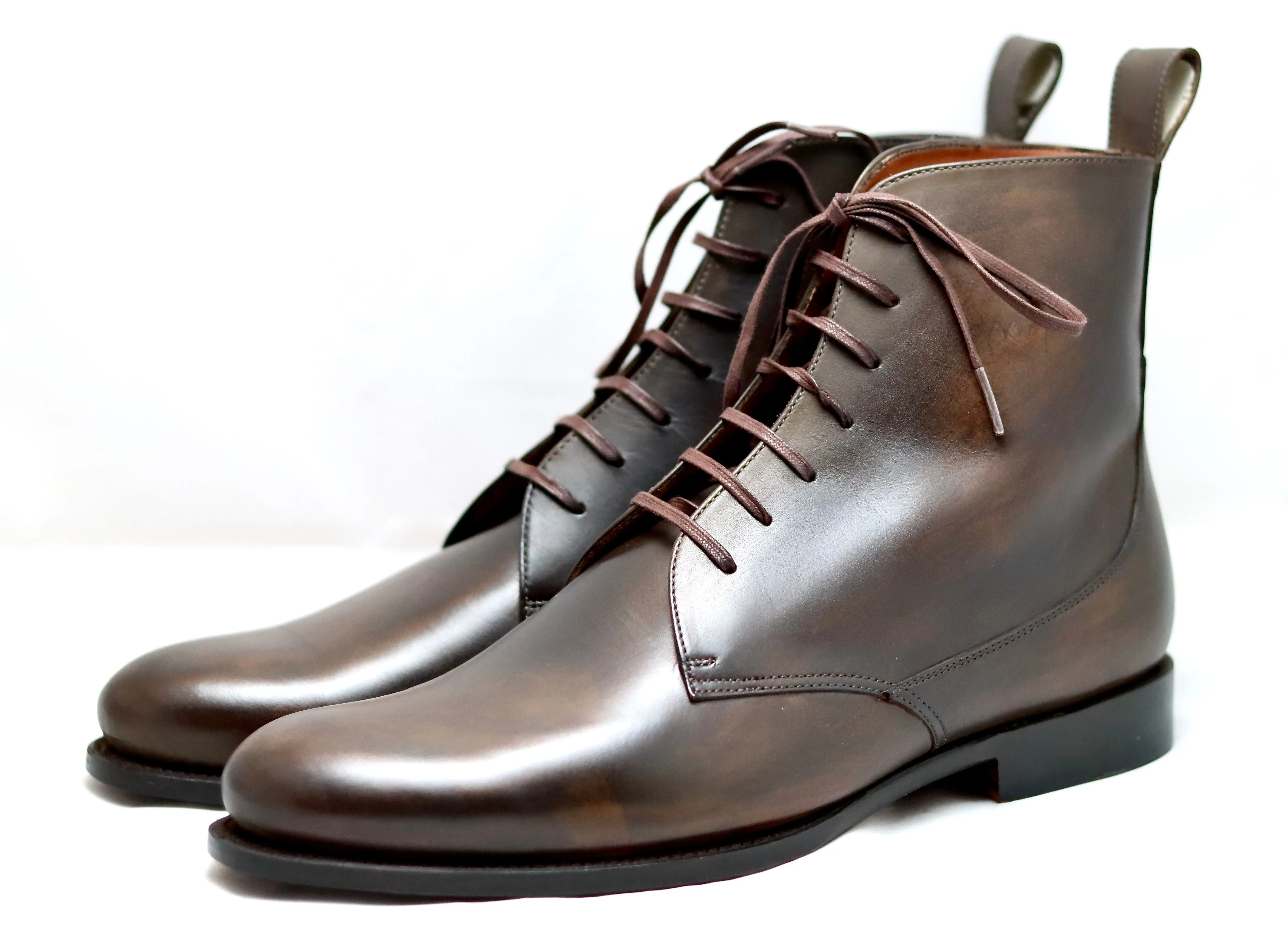 Heel cap derby Boot  | Dark walnut  | calf