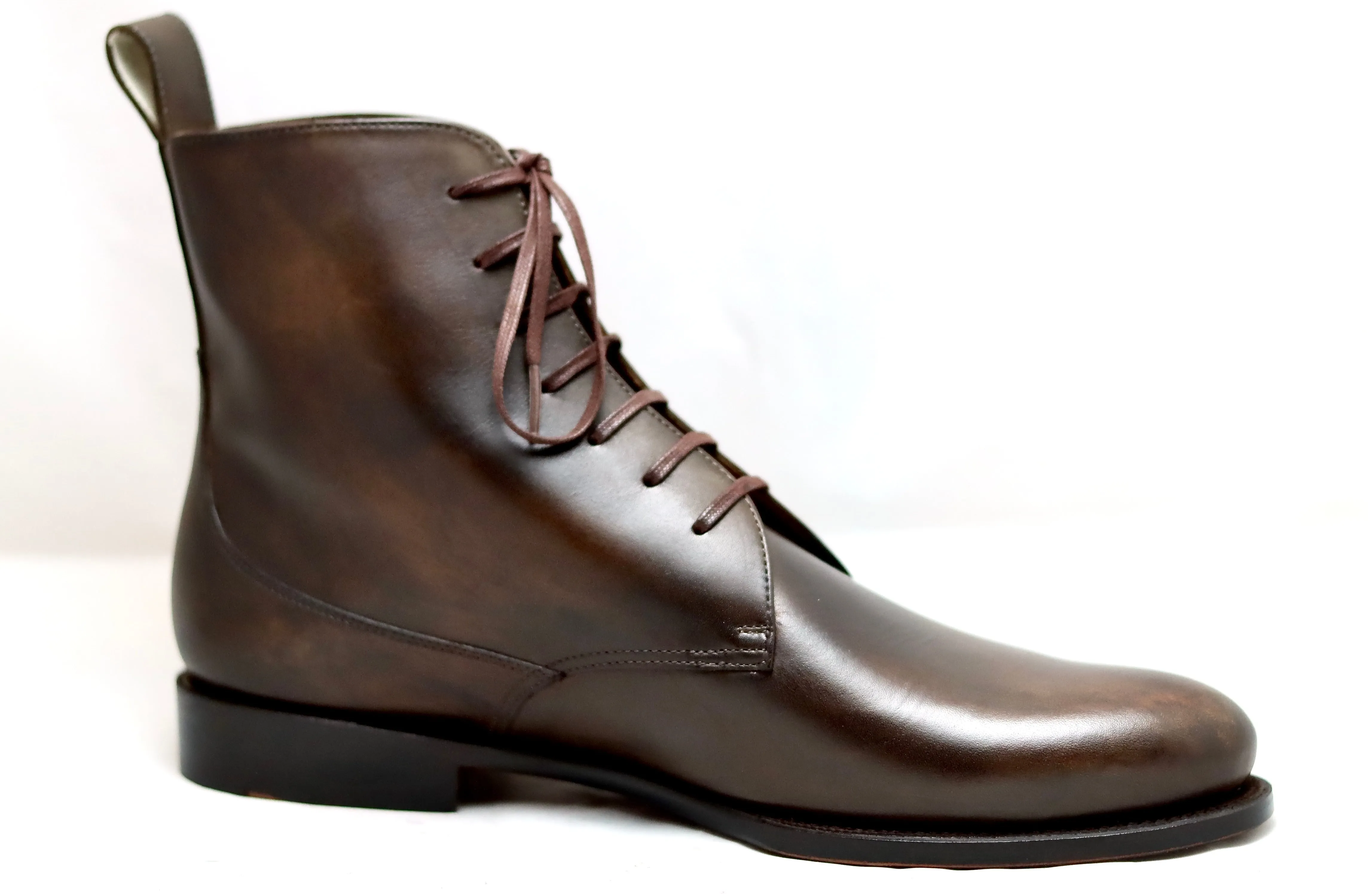 Heel cap derby Boot  | Dark walnut  | calf