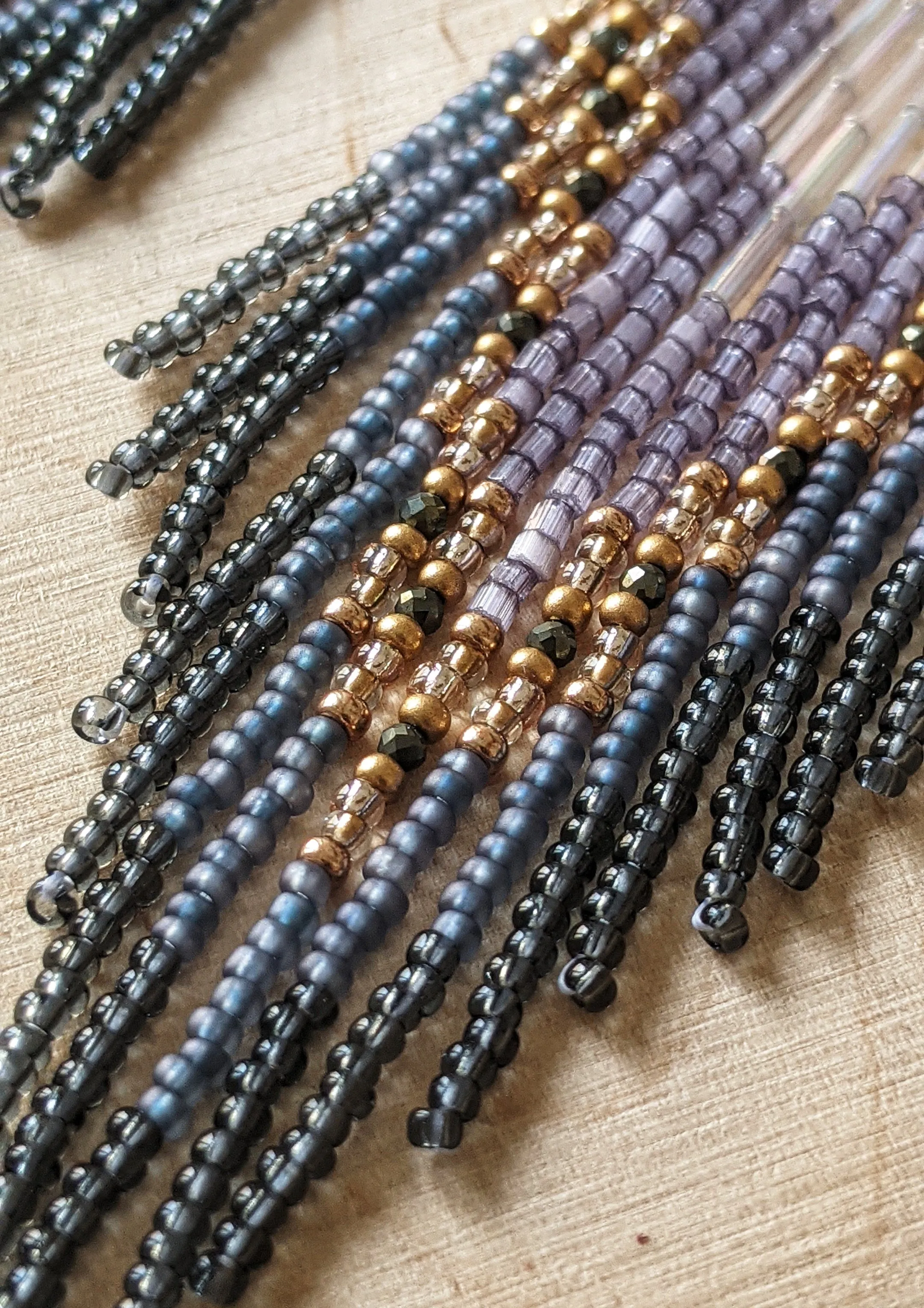 Ilona Pyrite Beaded Earrings