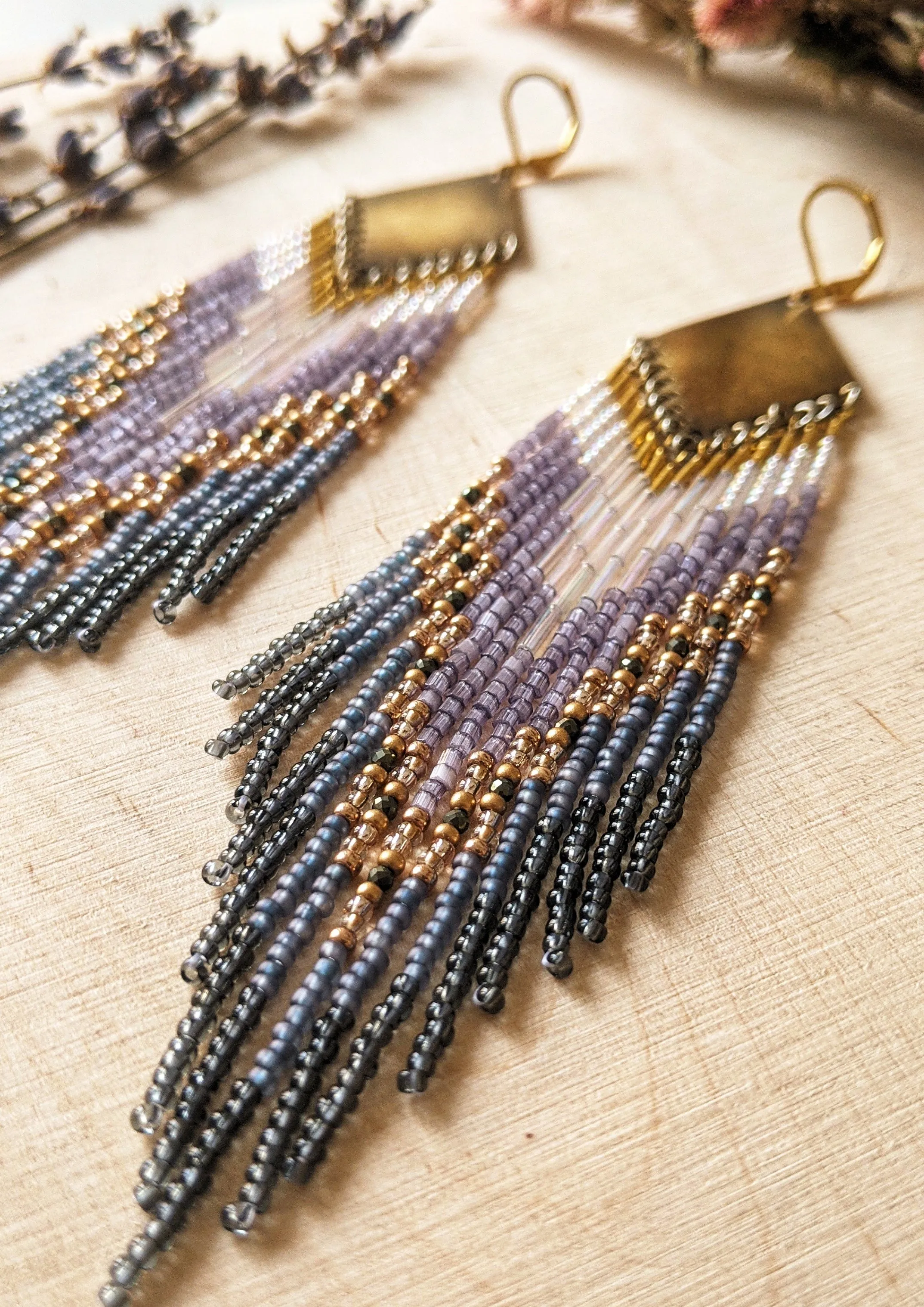 Ilona Pyrite Beaded Earrings