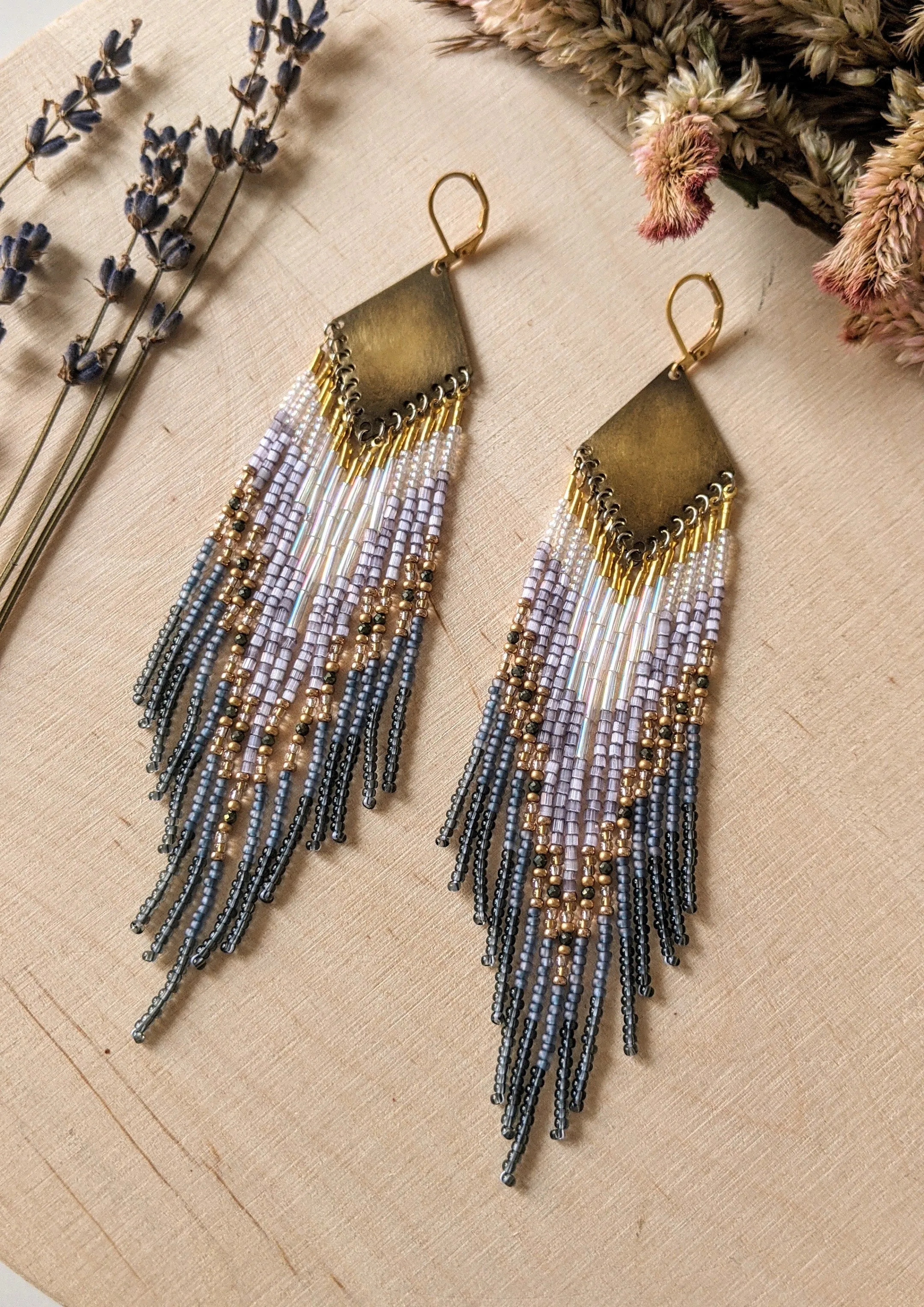 Ilona Pyrite Beaded Earrings