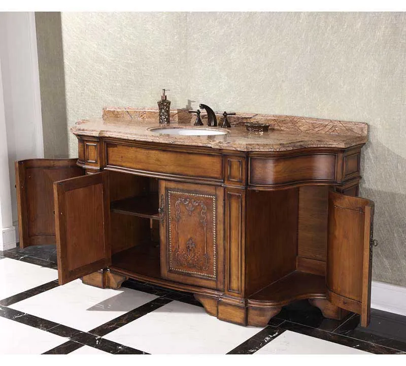 InFurniture 72" Solid Wood Sink Vanity With No Faucet WB-2772L