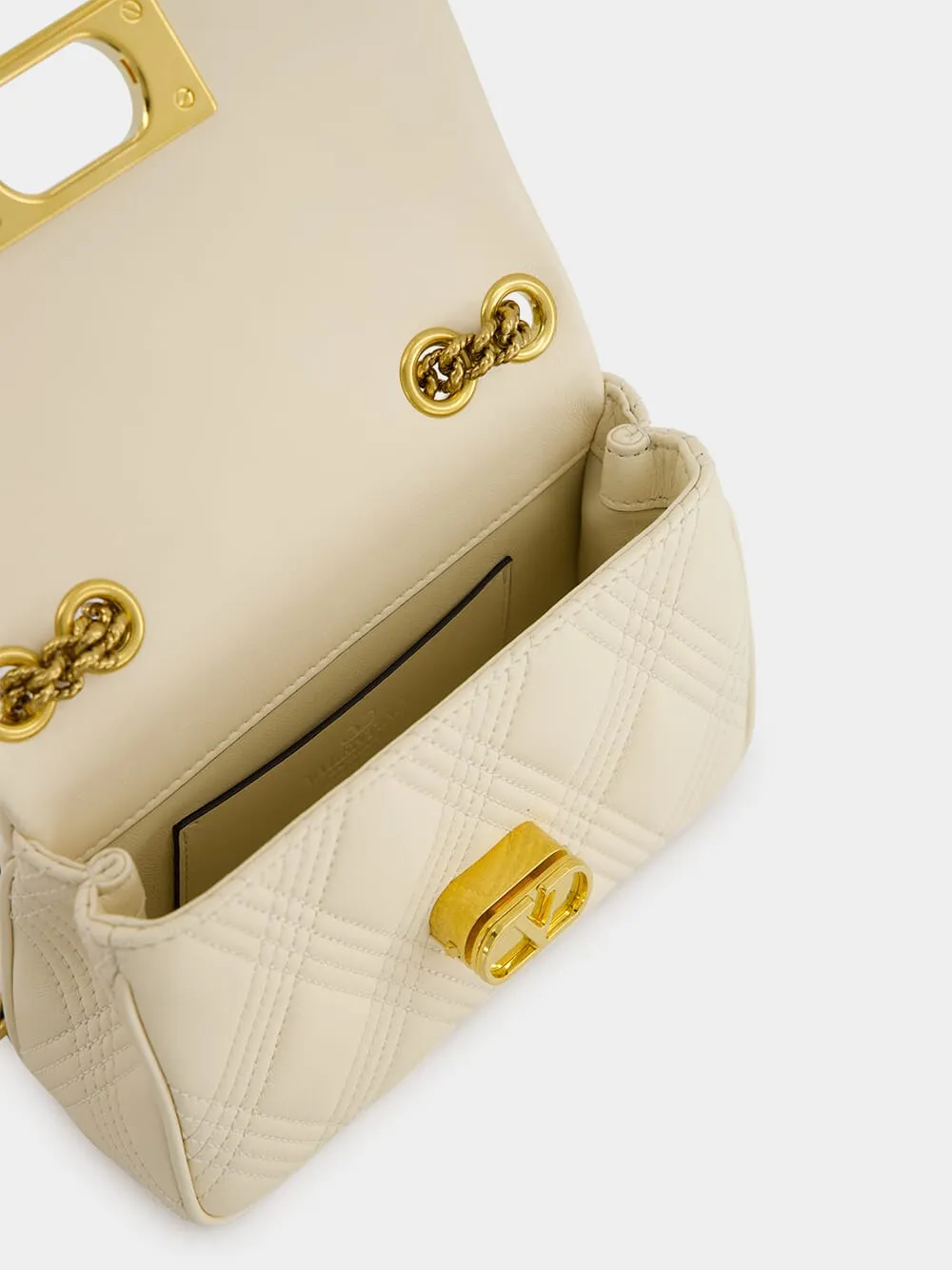 Ivory Quiltie 67 Small Shoulder Bag