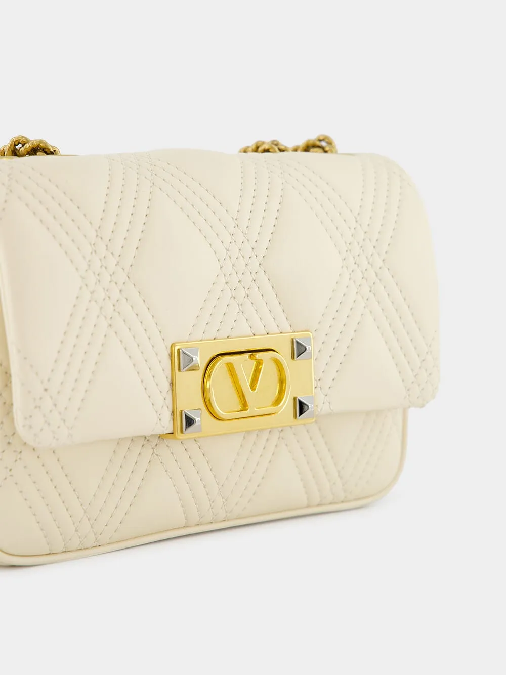 Ivory Quiltie 67 Small Shoulder Bag