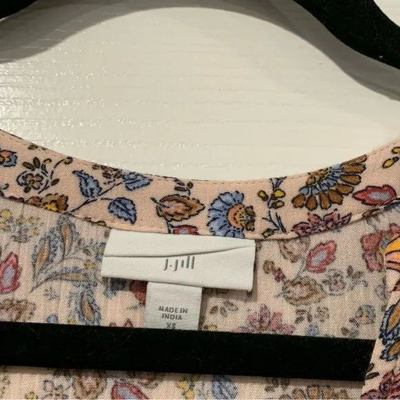 J.Jill Desert Floral Button-Front Maxi Dress
