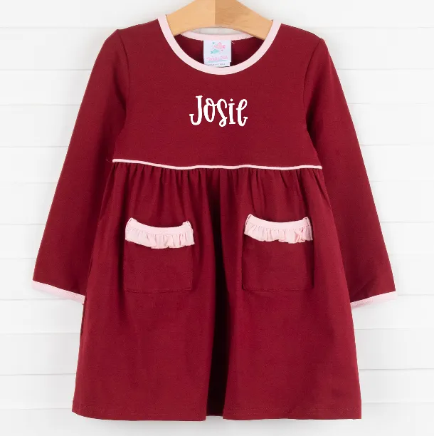 Josie Popover Dress, Red
