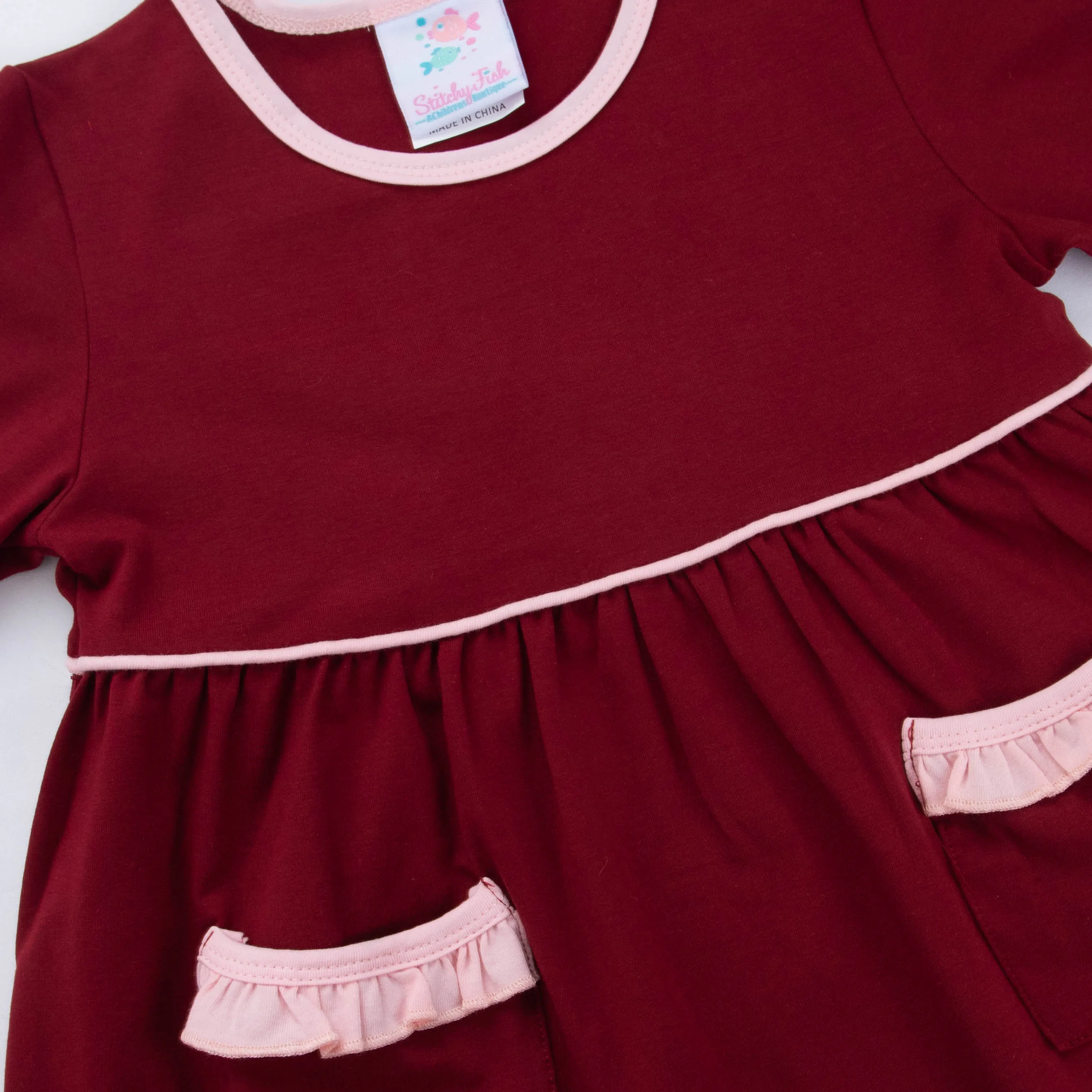 Josie Popover Dress, Red