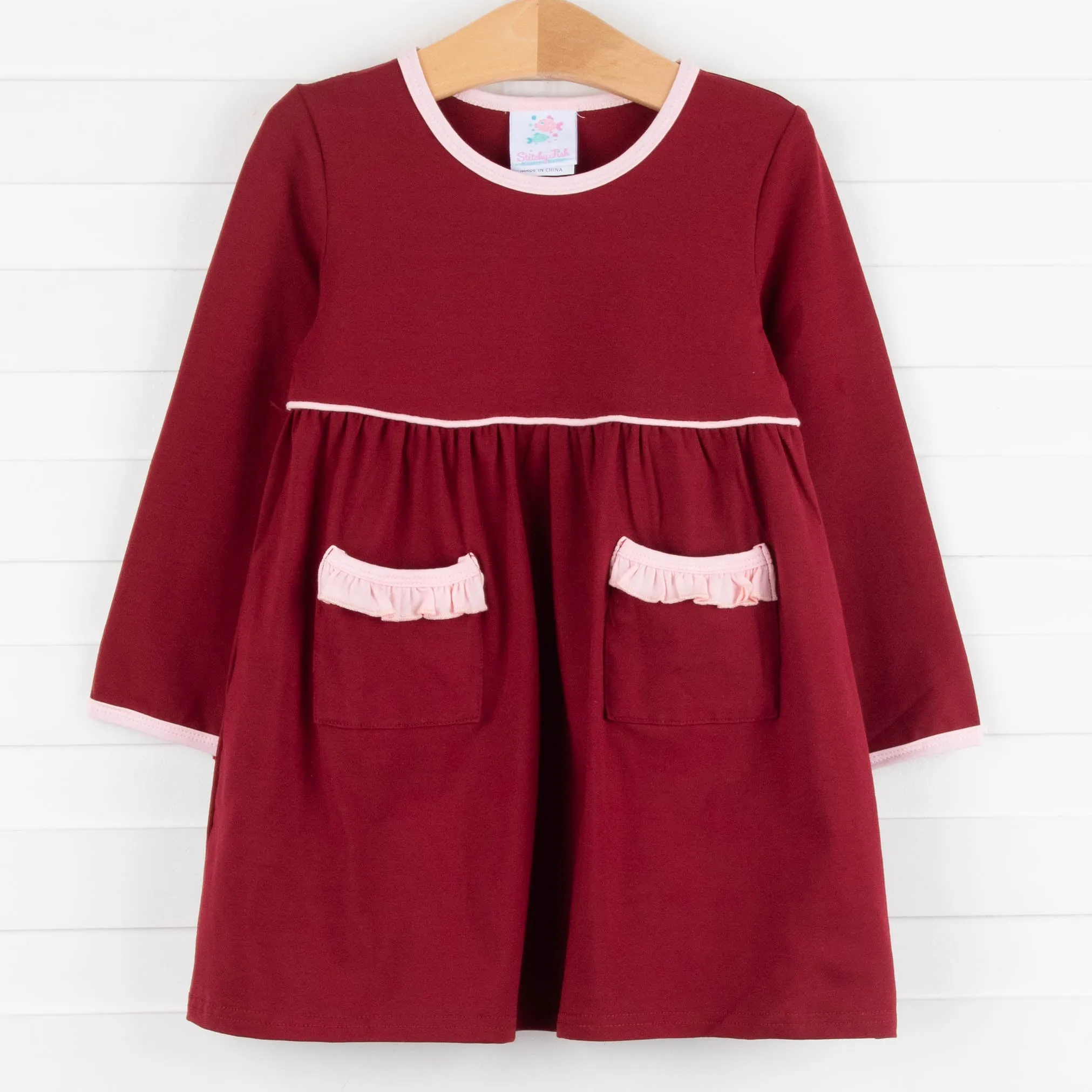 Josie Popover Dress, Red