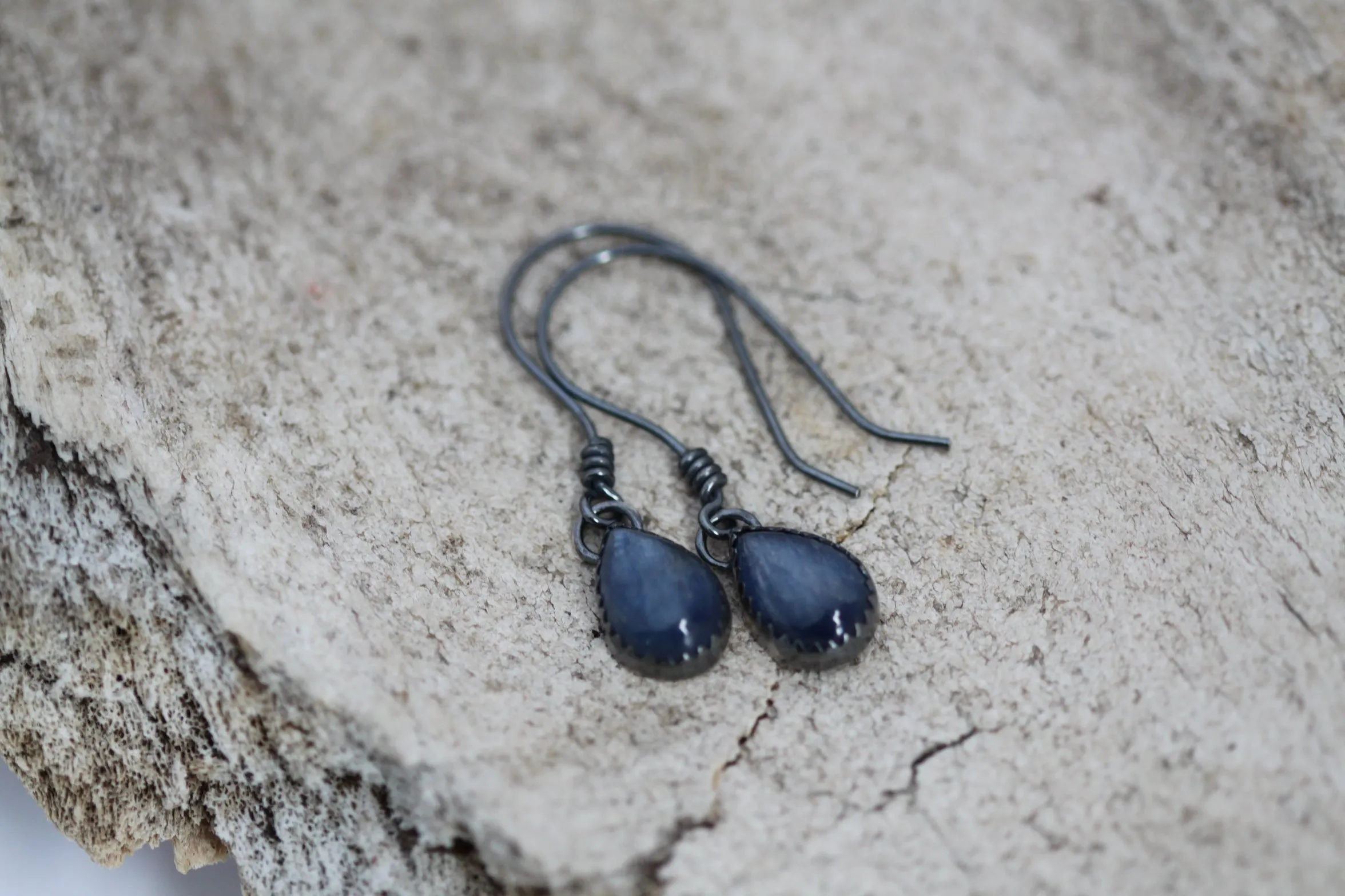 Kyanite Teardrop Dangle Earrings
