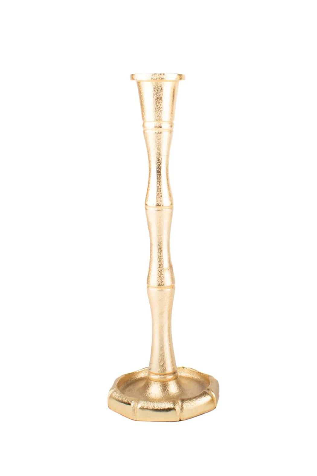 Large Bamboo Candlestick Holder