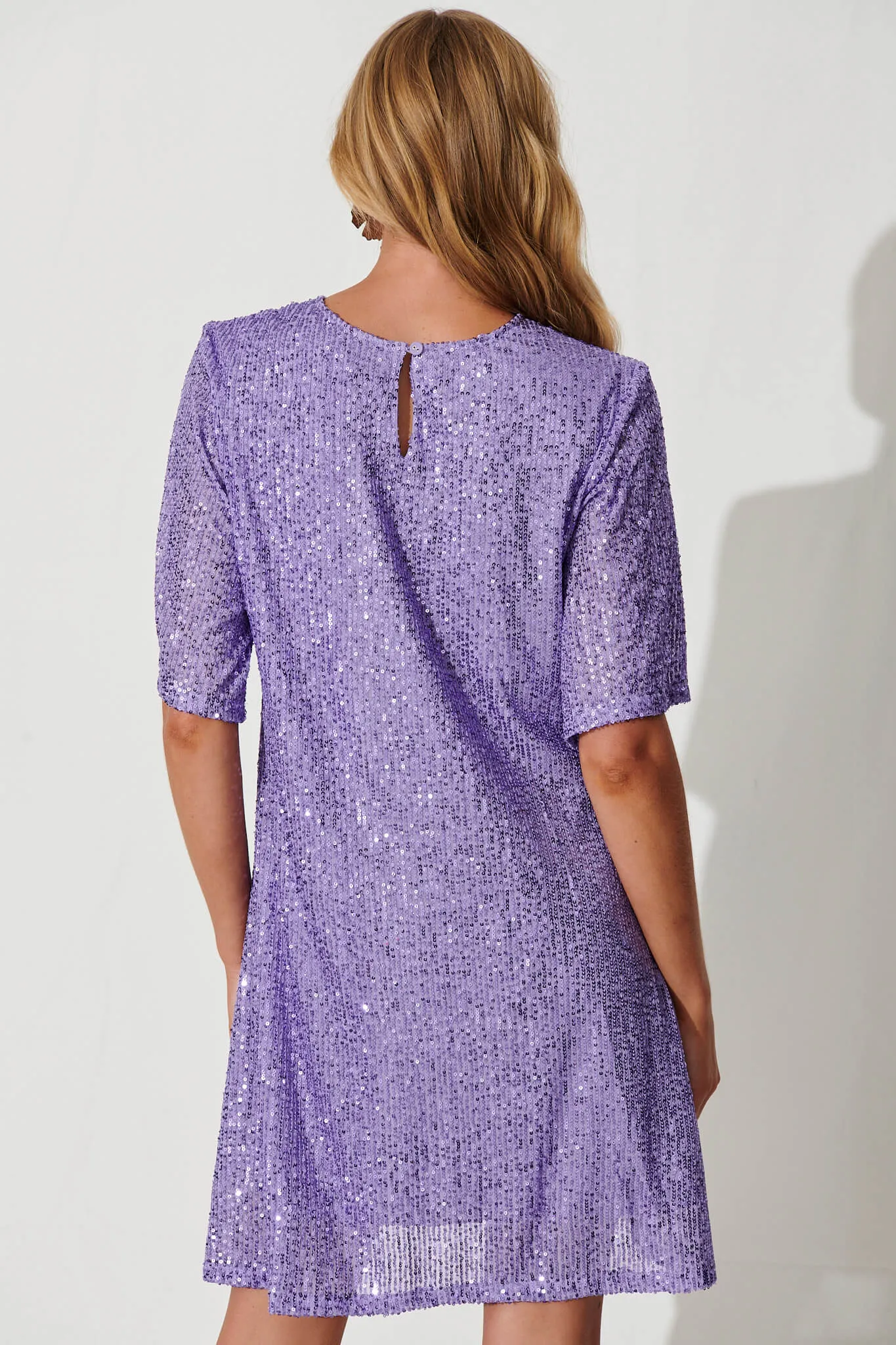 Lavender Sequin Party Dress