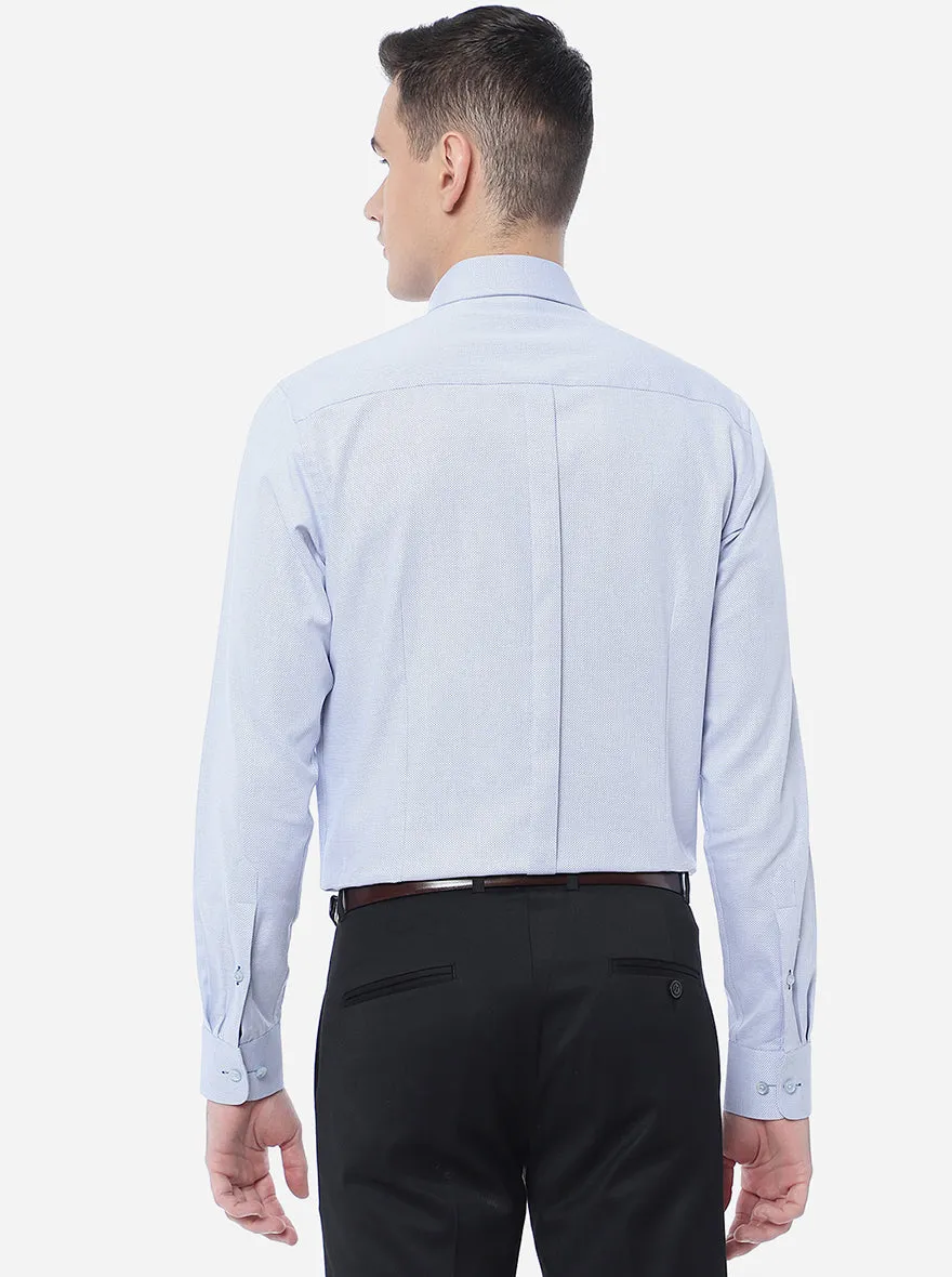 Light Blue Solid Slim Fit Formal Shirt | JadeBlue