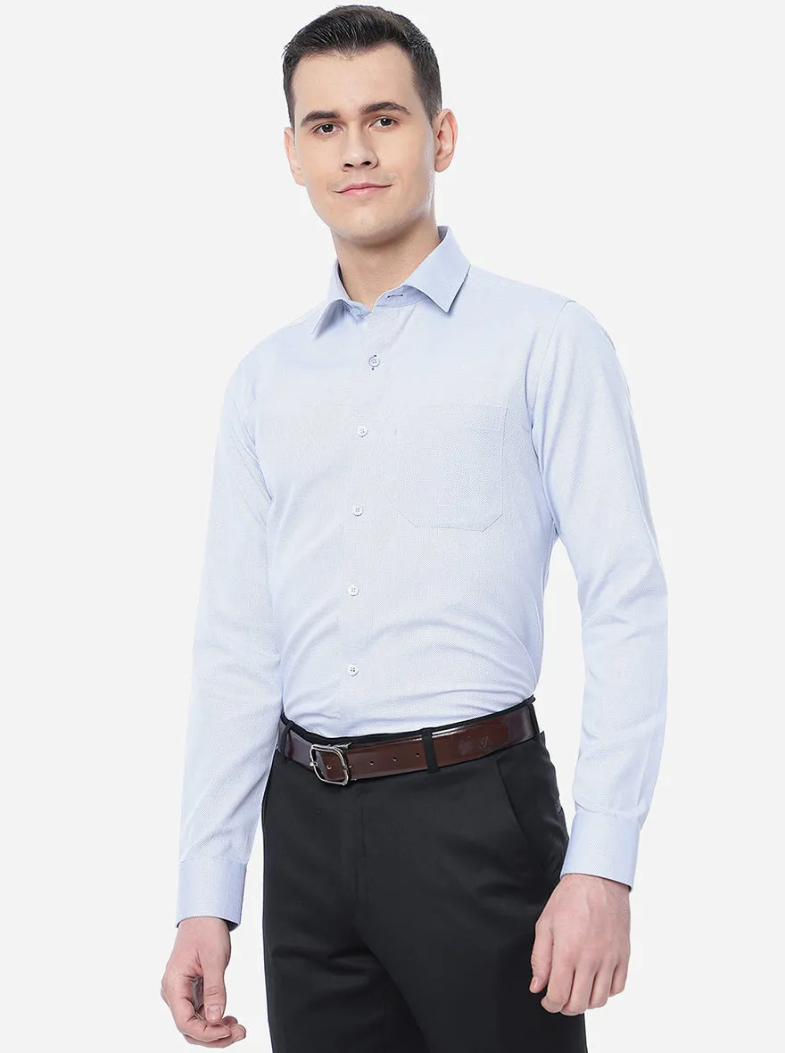 Light Blue Solid Slim Fit Formal Shirt | JadeBlue