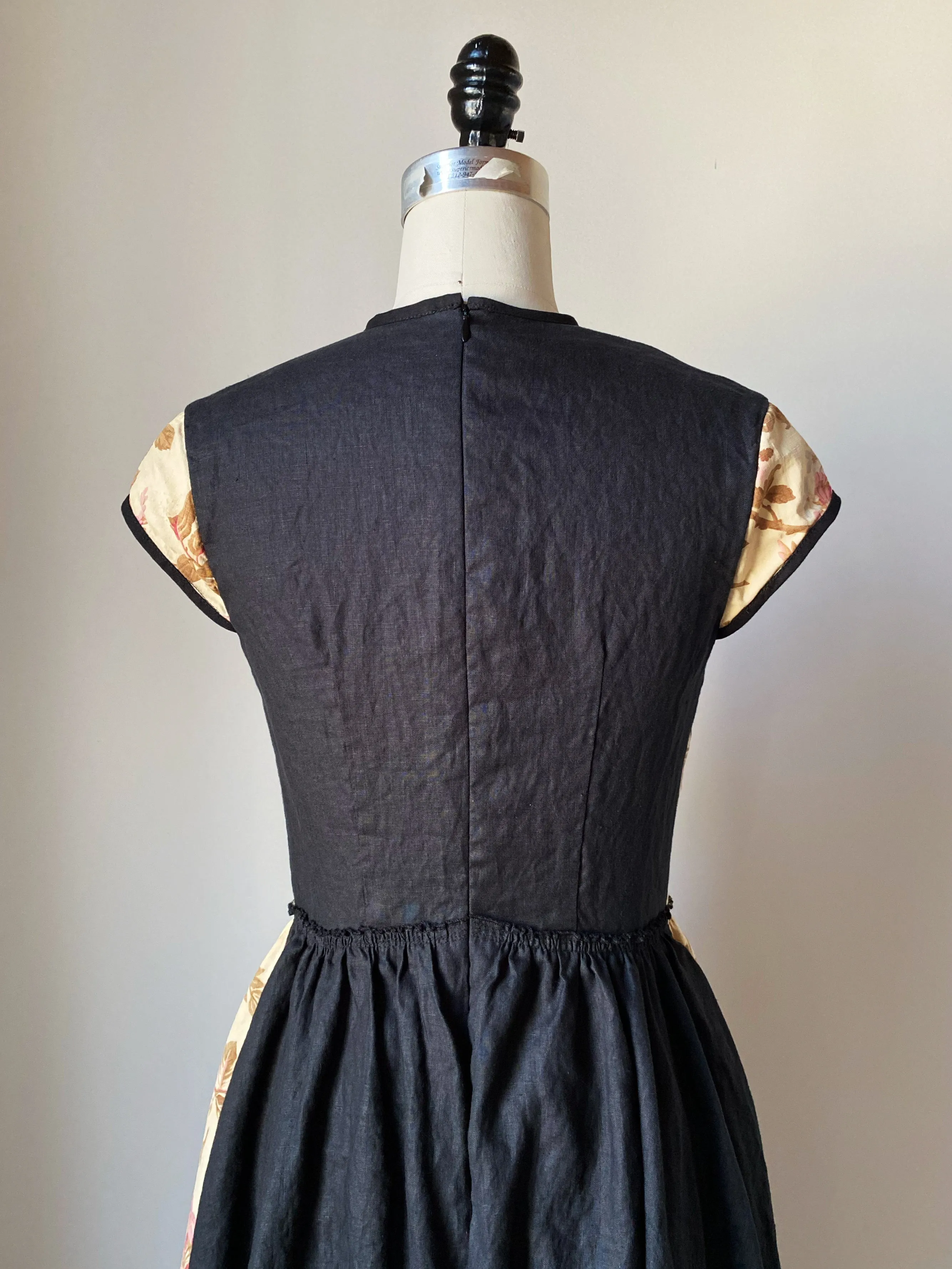 lillian dress in 19th century antique floral
