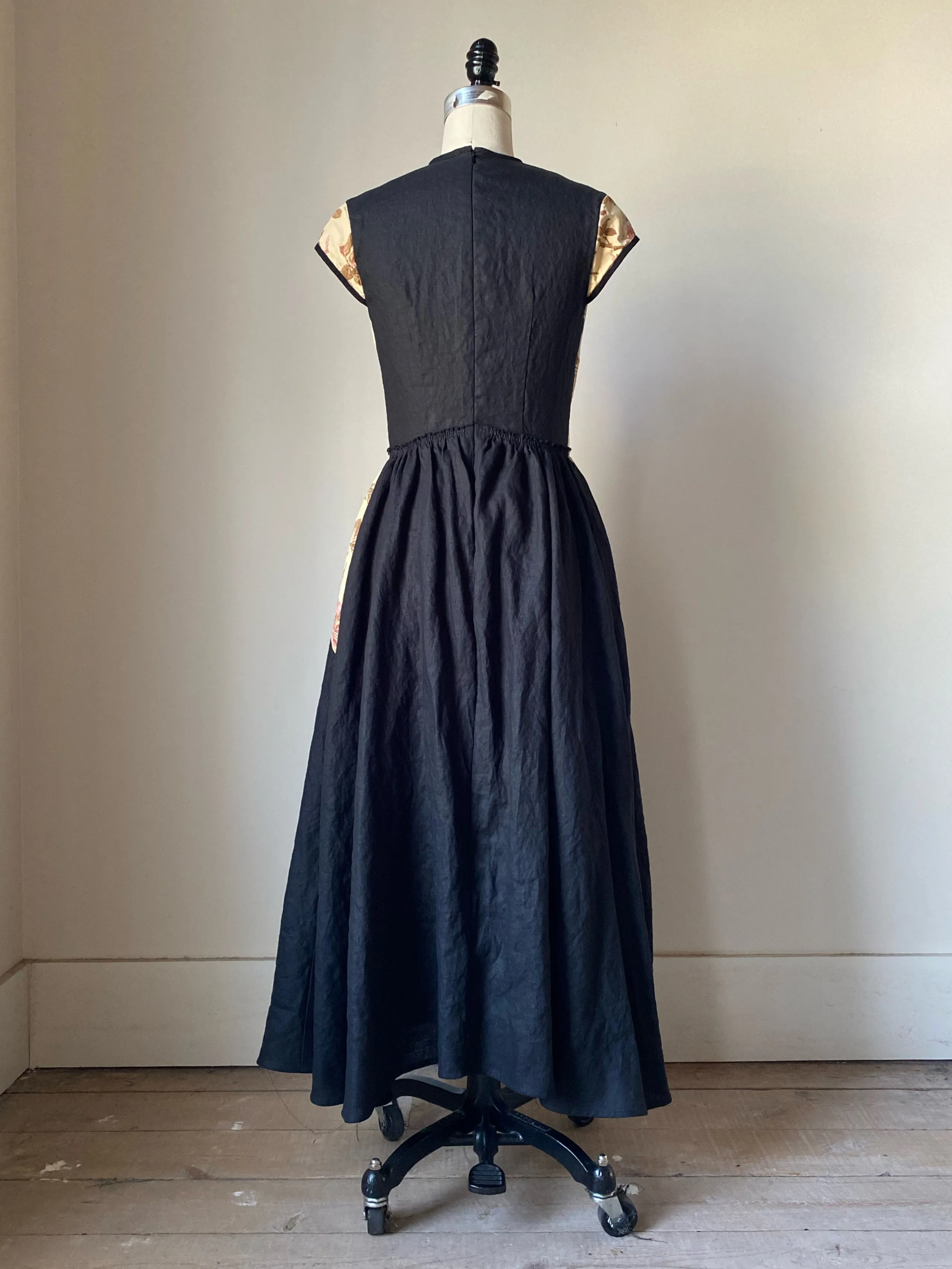 lillian dress in 19th century antique floral