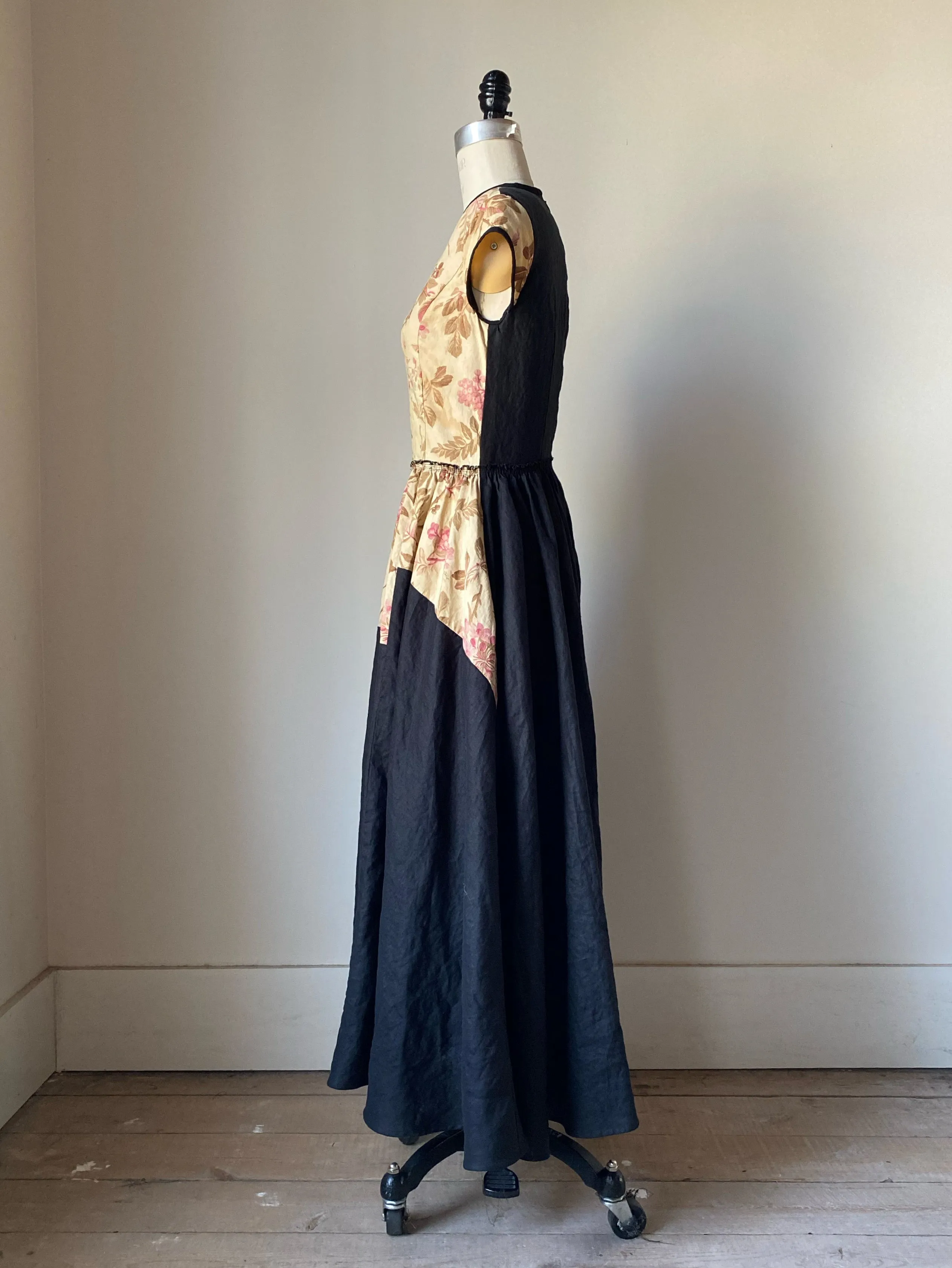 lillian dress in 19th century antique floral