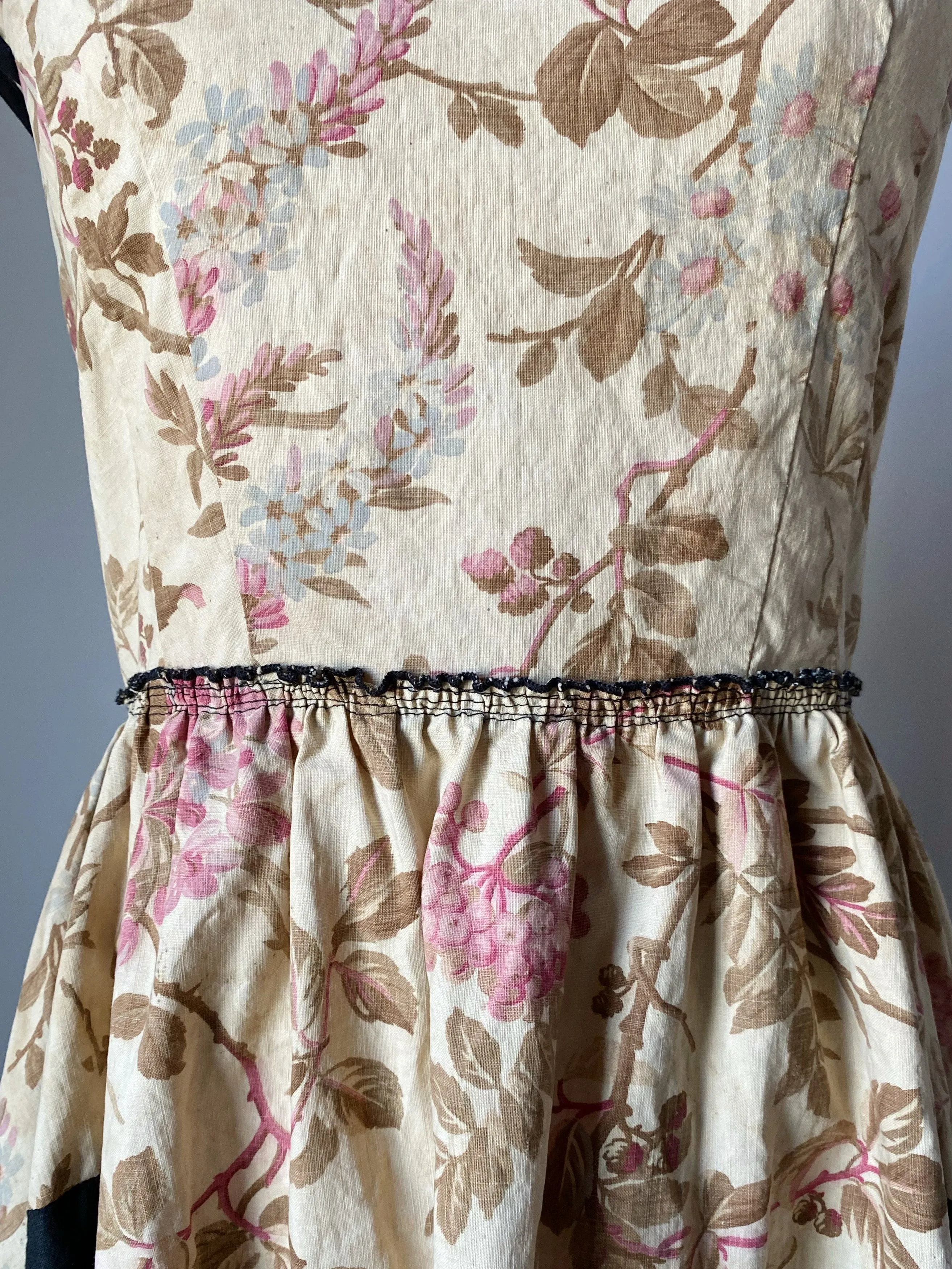 lillian dress in 19th century antique floral