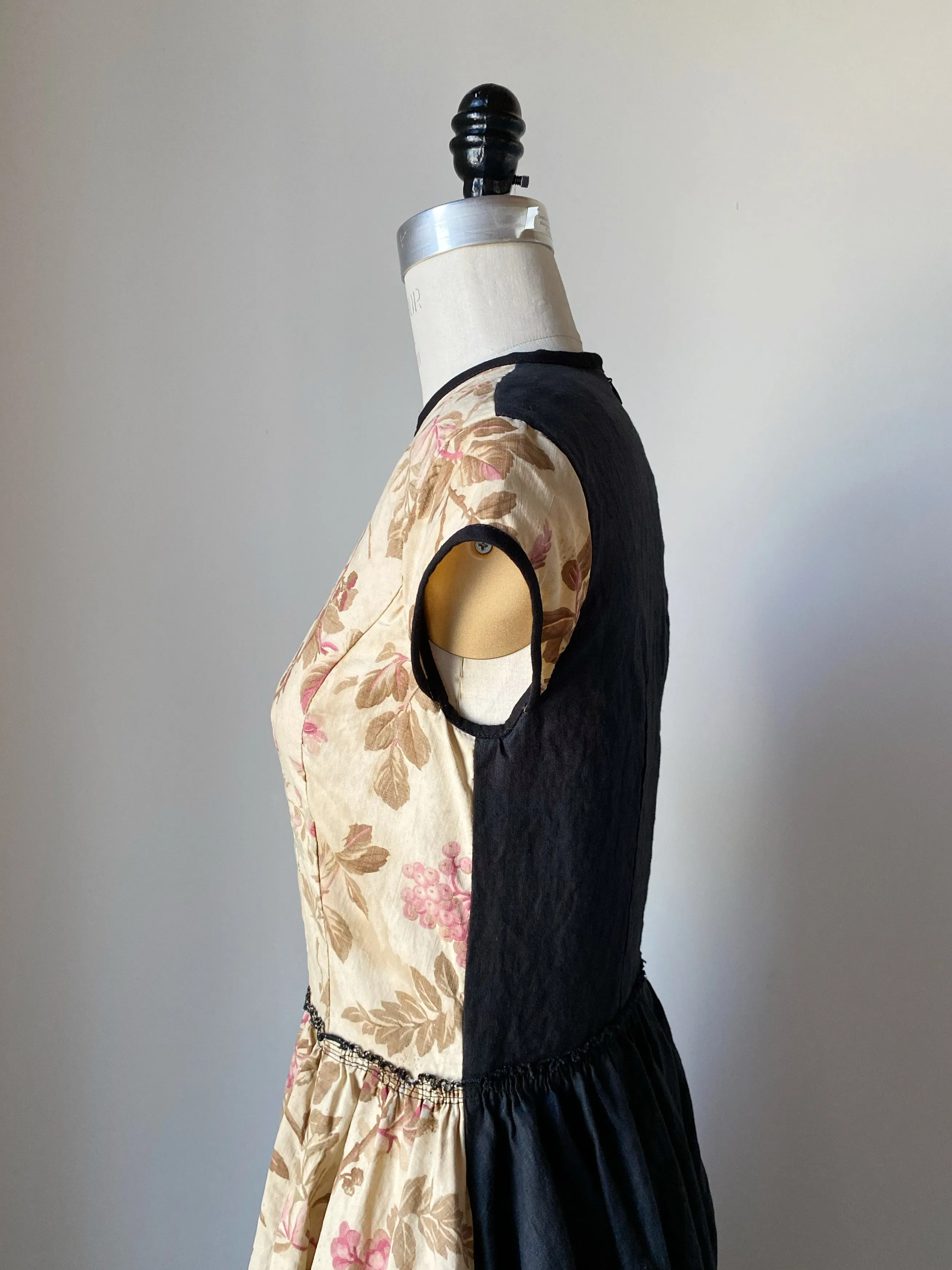 lillian dress in 19th century antique floral