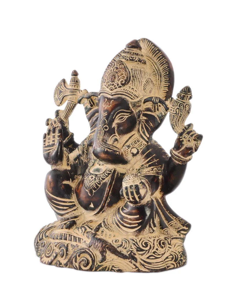 Lord Ganesha Antique Finish Figurine