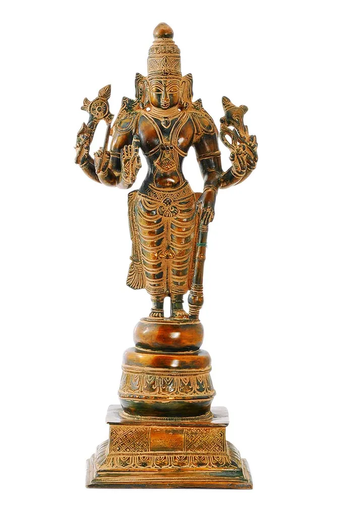 Lord Vishnu Statue in Antique Finish