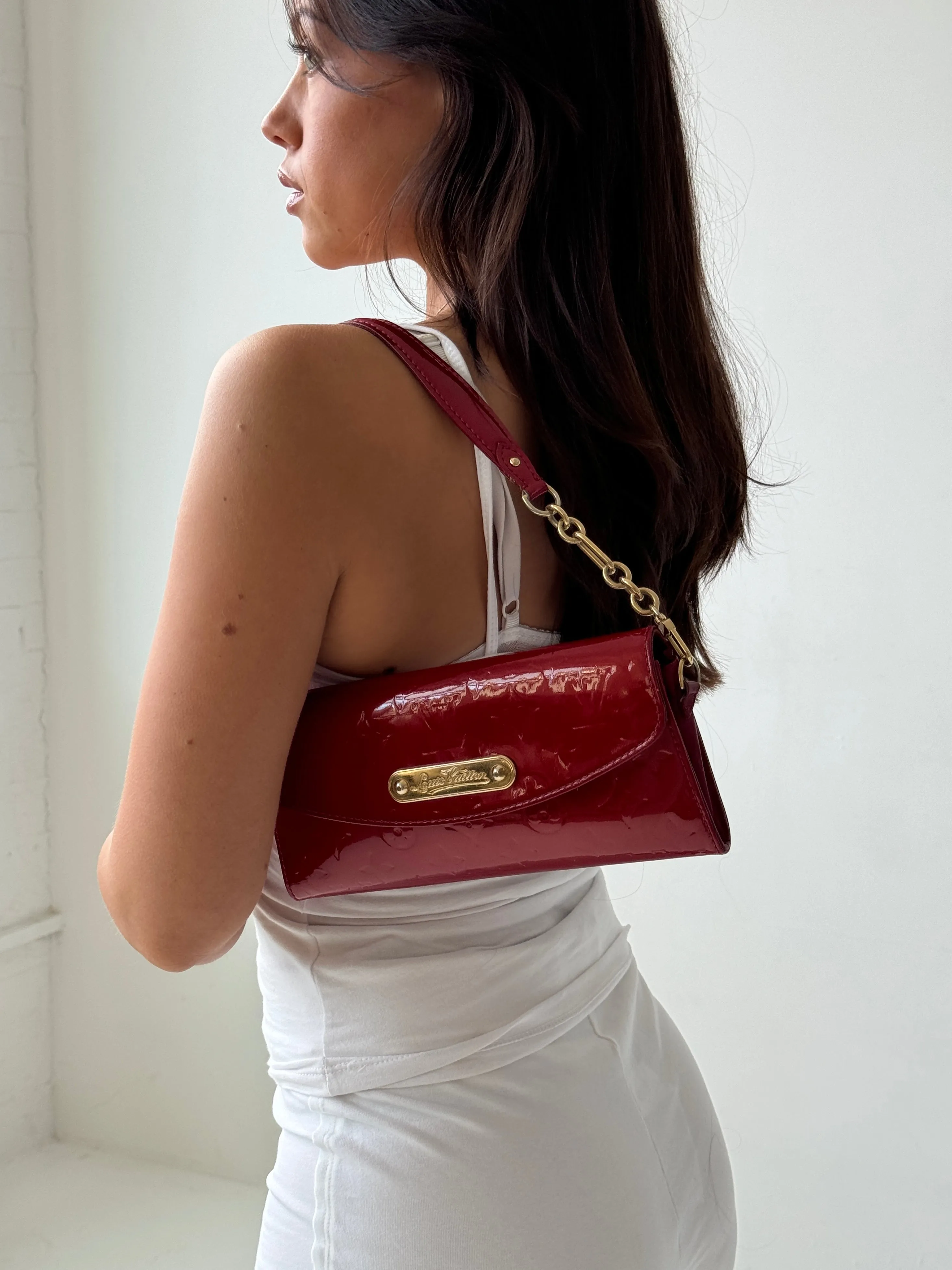 Louis Vuitton Sunset Boulevard Vernis Red Shoulder Bag (2007)