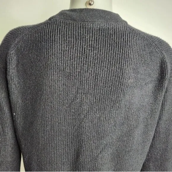 Lululemon Merino Wool-Blend Black Ribbed Crewneck Sweater Size 2
