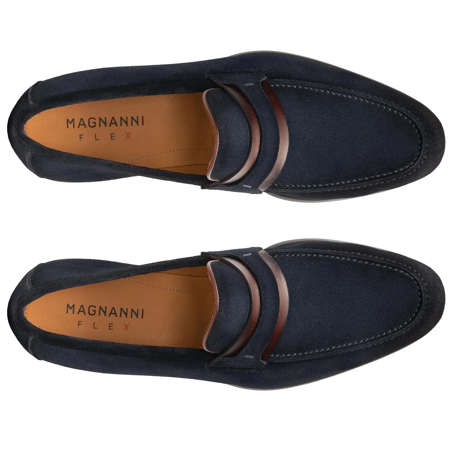 Magnanni Daniel Strap Loafer Navy