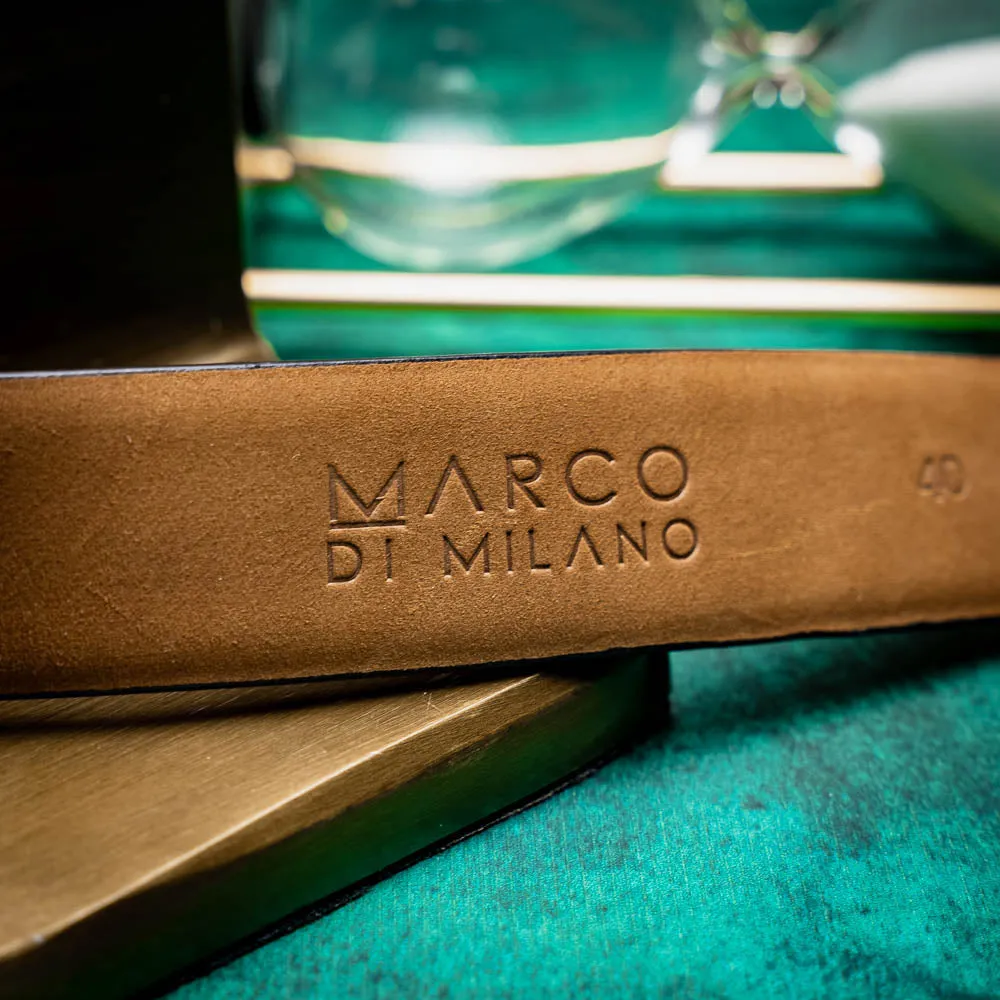 Marco Di Milano EST 105 Alligator Belt in Antique Honey