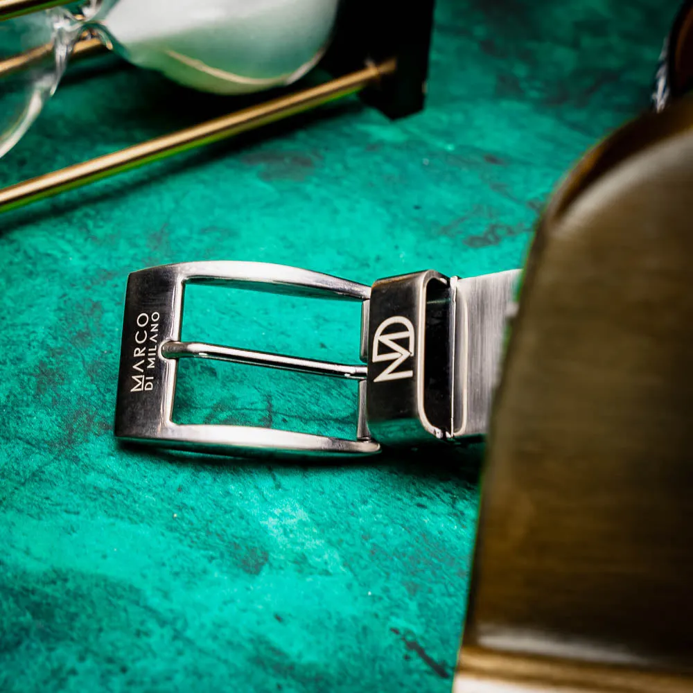 Marco Di Milano EST 105 Alligator Belt in Antique Honey