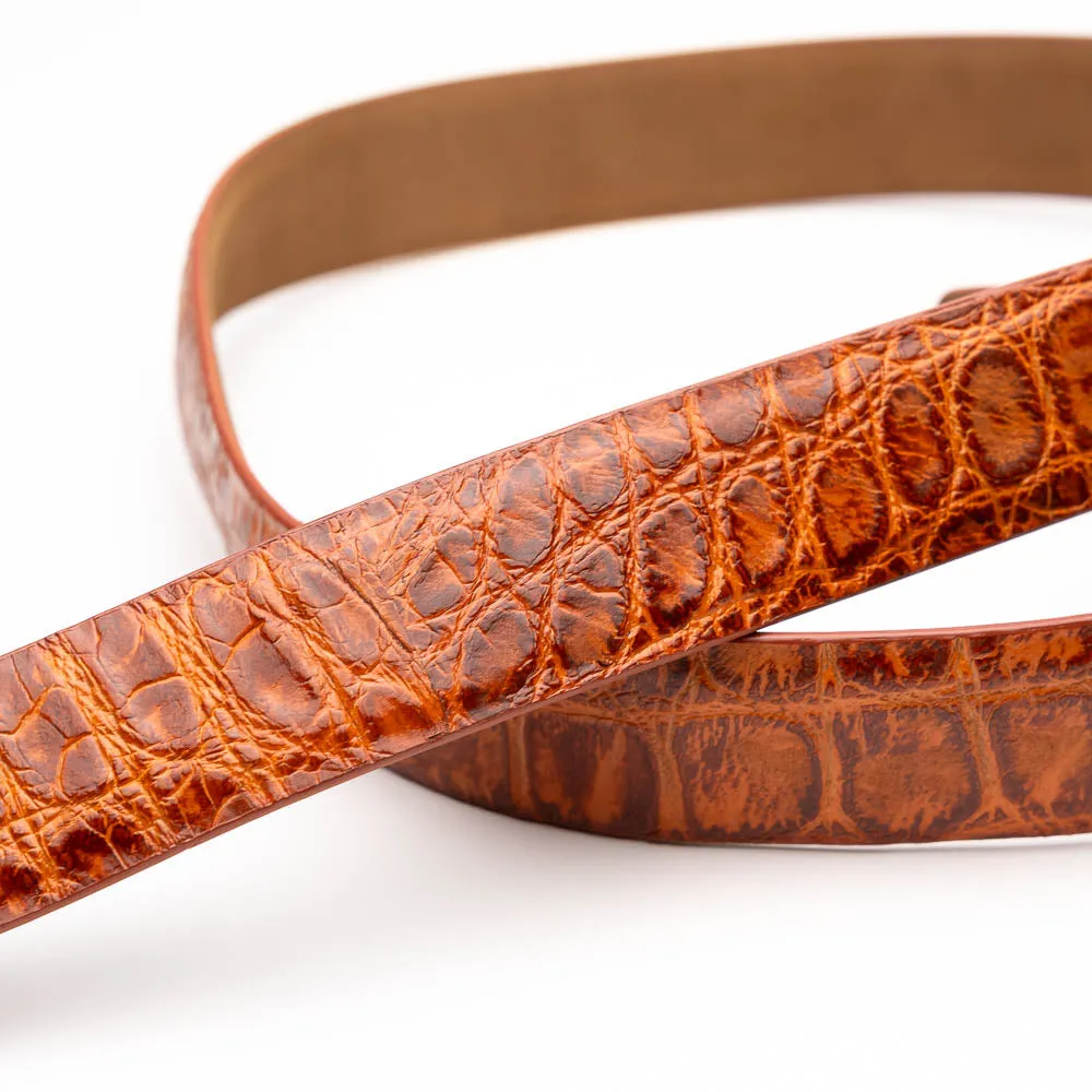 Marco Di Milano EST 105 Alligator Belt in Antique Honey