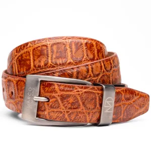 Marco Di Milano EST 105 Alligator Belt in Antique Honey