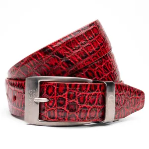 Marco Di Milano EST 105 Alligator Belt in Antique Red