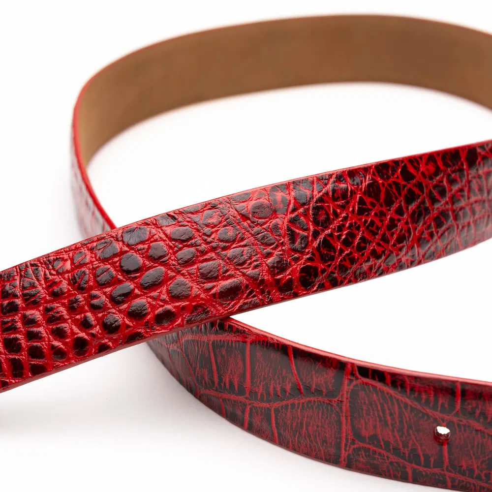 Marco Di Milano EST 105 Alligator Belt in Antique Red