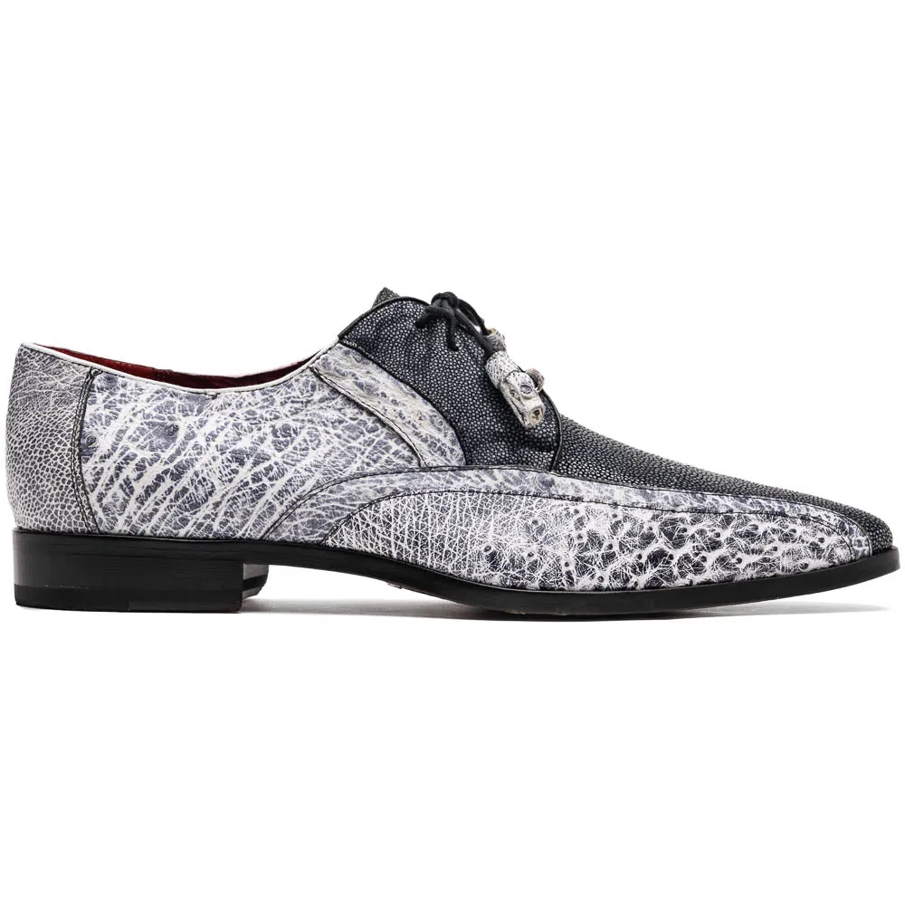 Marco Di Milano Lucca Newspaper Stingray & Ostrich Quill Dress Shoes