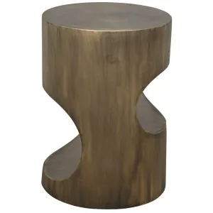 Margo Side Table, Steel with Aged Brass Finish