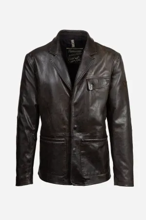 Matchless Ian Blazer Men’s Leather Jacket Antique Black