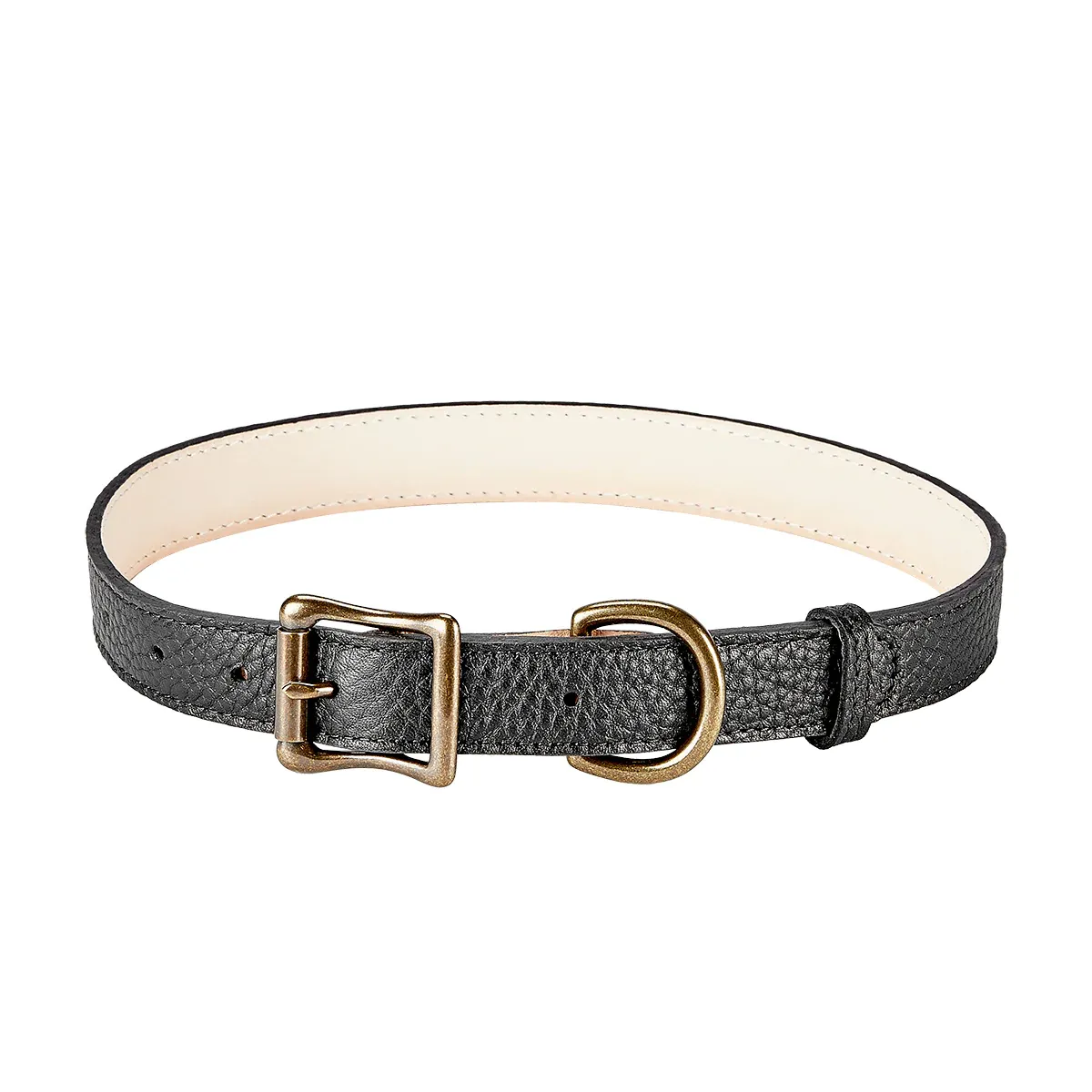 MEDIUM LEATHER DOG COLOR - BLACK