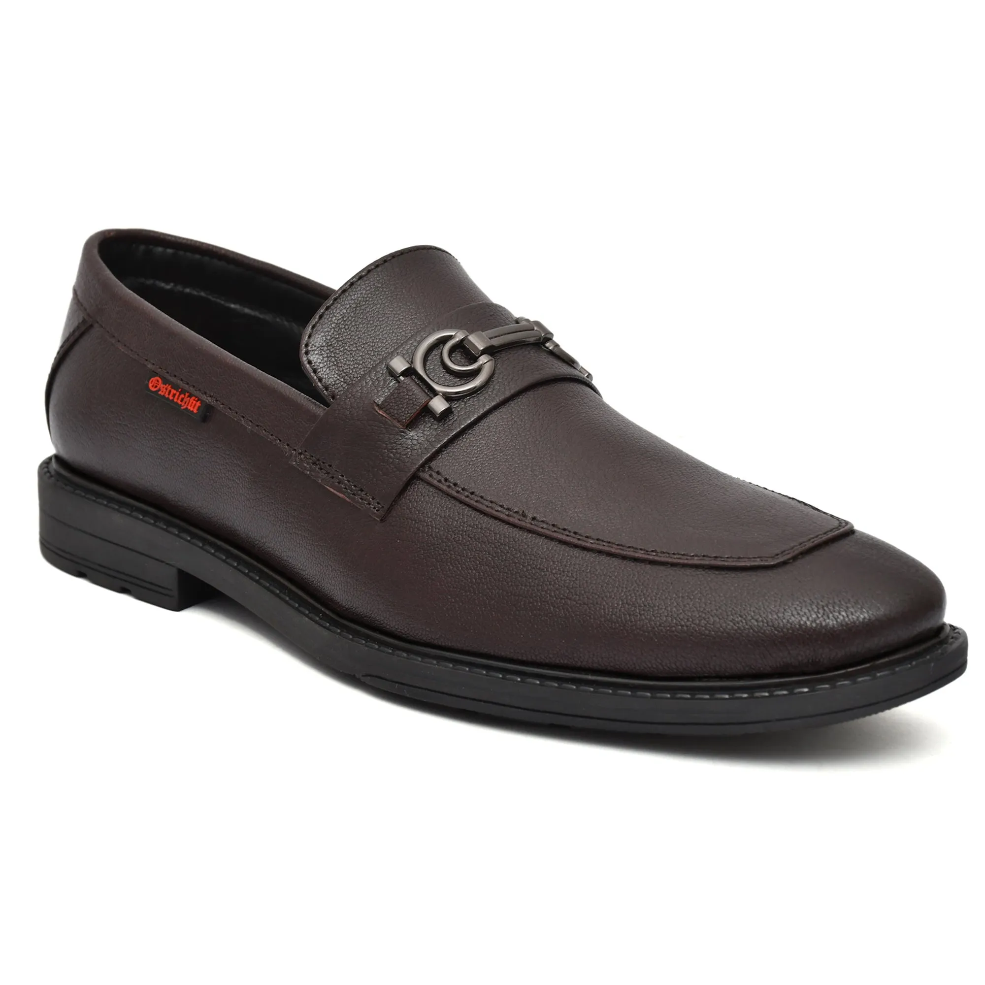 MEN CHERRY LEATHER LOAFER WITH DOUBLE STITCHED WELTS ART NO OF-216 CH