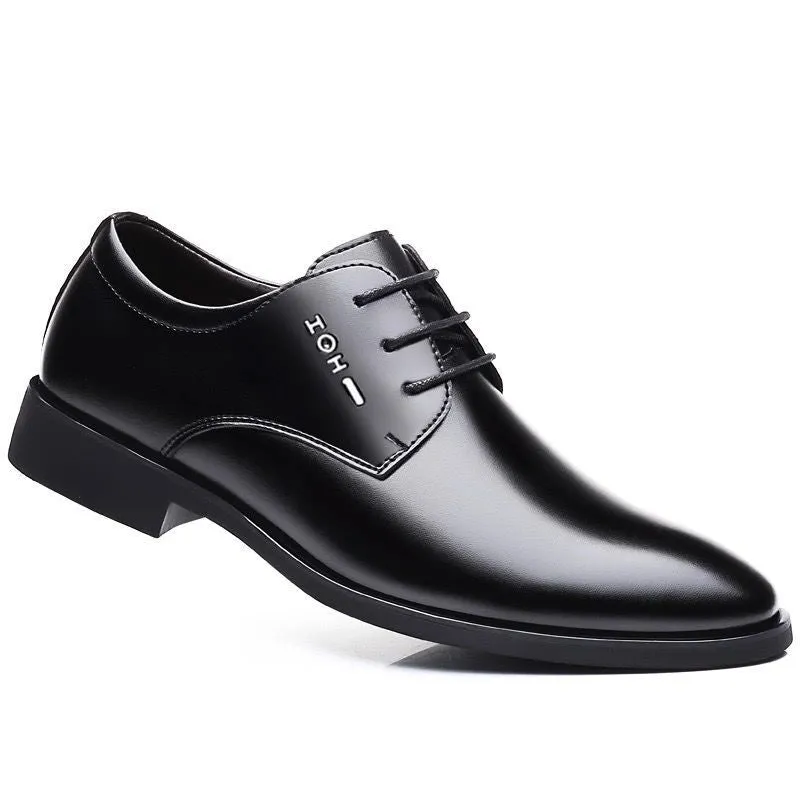 Men's Stylish Business Dress Shoes - British Styled Black Leather Shoes