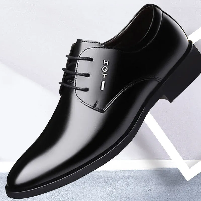 Men's Stylish Business Dress Shoes - British Styled Black Leather Shoes