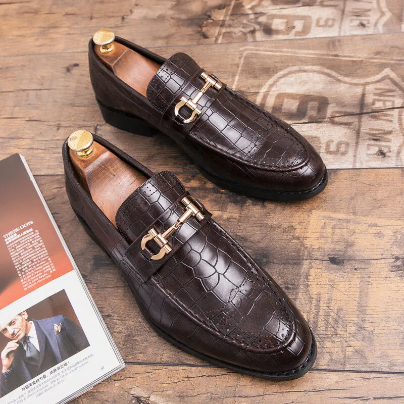 Microfiber Soft Bottom Pointed Toe Business Casual Dress Men Dress Shoes