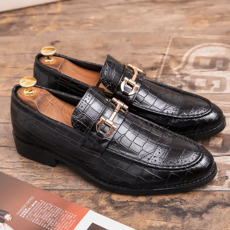 Microfiber Soft Bottom Pointed Toe Business Casual Dress Men Dress Shoes