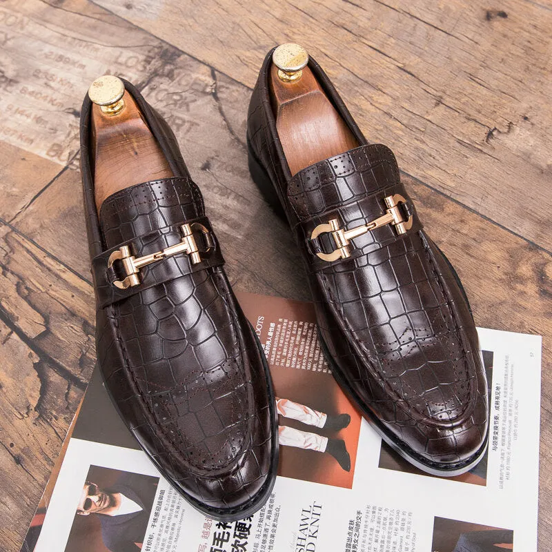 Microfiber Soft Bottom Pointed Toe Business Casual Dress Men Dress Shoes